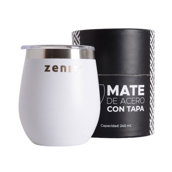 Mate Zenit de acero inoxidable con tapa