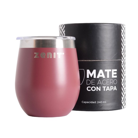 Mate Zenit de acero inoxidable con tapa