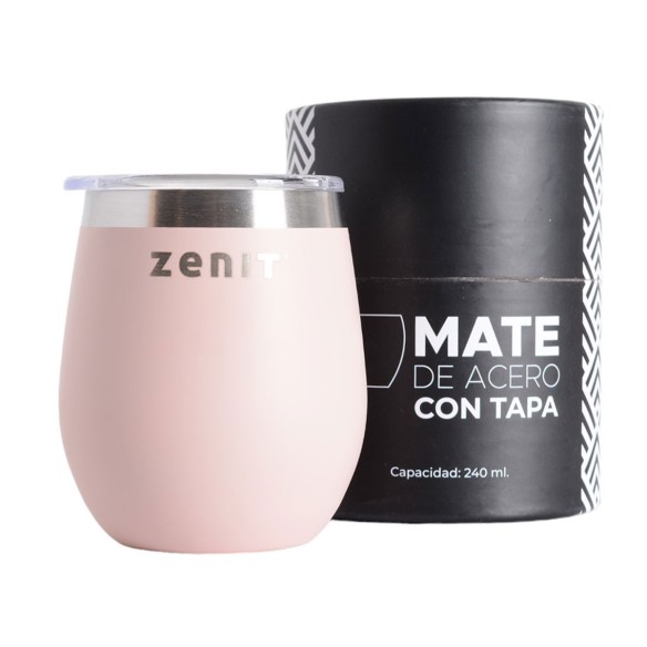 Mate Zenit de acero inoxidable con tapa