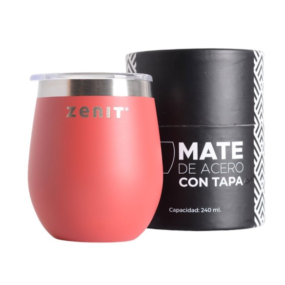Mate Zenit de acero inoxidable con tapa