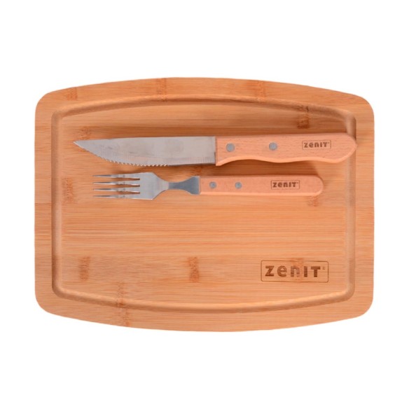 Set Asador Tabla + Cubiertos - Zenit